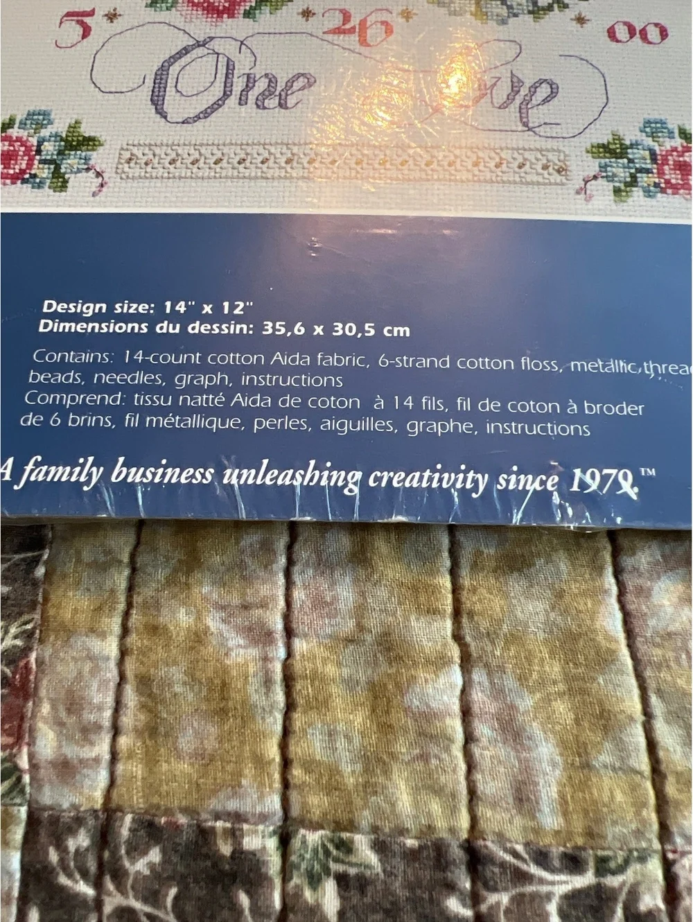 Janlynn Counted Cross Stitch Kit Two Hearts One Love 14